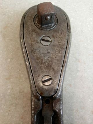 Vintage Craftsman Be 1/2 " Drive Ratchet Underlined Socket Wrench Ratchet