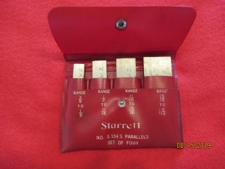 Starrett S 154 S Adjustable Parallels Set Of 4 (3/8 " To 1 5/16)