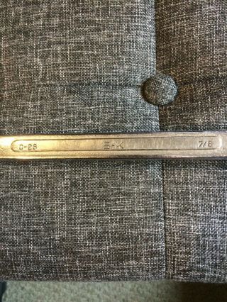 Vintage S - K C - 28 CR 7/8 USA Open Closed End Forged Alloy Wrench Hand Tool 4