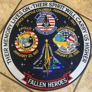 Nasa Fallen Heroes Patch Apollo 1 Challenger Sts 107 Columbia