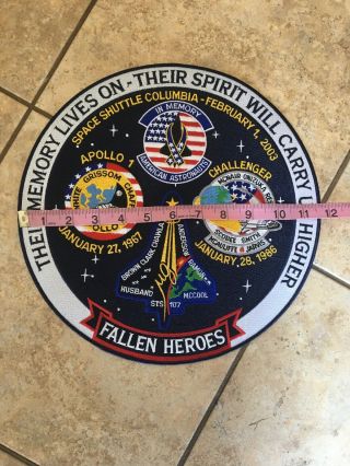 NASA Fallen Heroes Patch Apollo 1 Challenger STS 107 Columbia 7