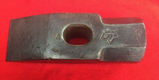 Vintage Iron City Tools 4 Blacksmiths Cross Pein Hammer Head With Star Logo