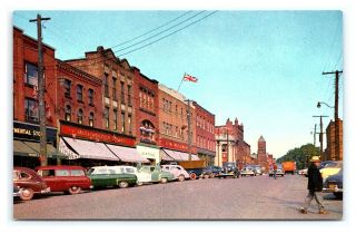 Vintage Postcard Street Scene Charlottetown Prince Edward Island Canada G18