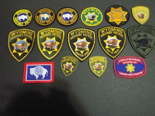 15 Wyoming Highway Patrol And Dci Patches
