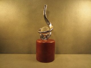 Malcolm Demille Sculptural Artwork Crystal And Silver Plate Golf Sculpture