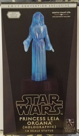 Rare Star Wars Princess Leia Holographic Statue From Sdcccomicon 2017 1:8 Scale.