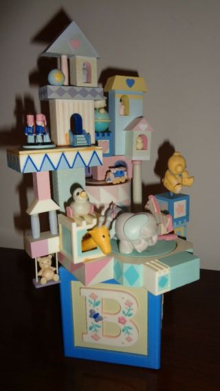 Enesco 1988 Baby Brahms Musical Lullaby Small World Of Music 10 " Tower Of Toys