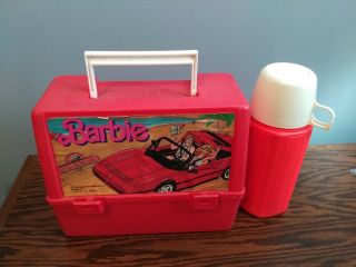 Barbie Vintage Lunchbox Thermos Made In Canada,