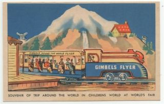 1939 York Worlds Fair Gimbels Departmnt Store Lone Ranger Show & Train Ride