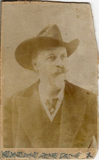 William F.  " Buffalo Bill " Cody - Old,  Vintage,  Antique,  Real Authentic Cdv Photo