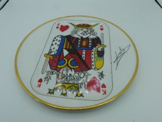 Limoges France " Puiforcat " Signed Salvador Dali Limited Edition Plate - King