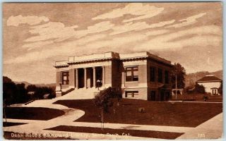 1911 Santa Paula,  California Postcard " Dean Hobbs Blanchard Library " Ventura Co.