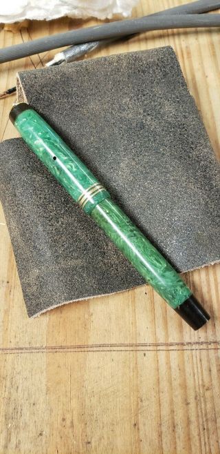 1933 Parker Duofold Ringtop In Green Jade With 14k Flexible Nib 2