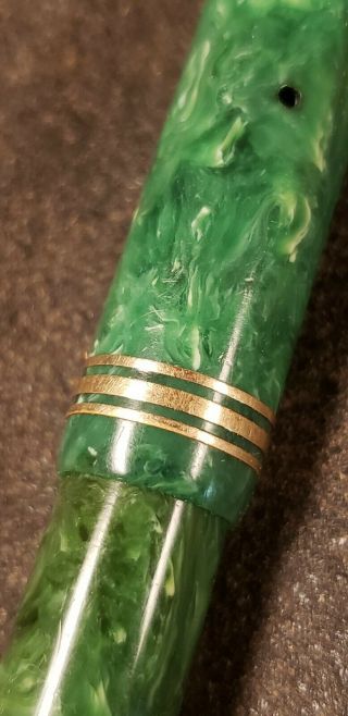 1933 Parker Duofold Ringtop In Green Jade With 14k Flexible Nib 4