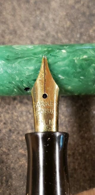 1933 Parker Duofold Ringtop In Green Jade With 14k Flexible Nib 5