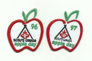 C Scout Canada 1996 1997 Apple Day 2 Different Patch Apple Shape Activity Badge
