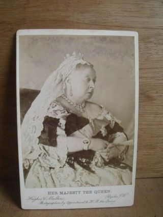 Cabinet Card Portrait Photo Royal Queen Victoria Hughes & Mullins Ryde Iow