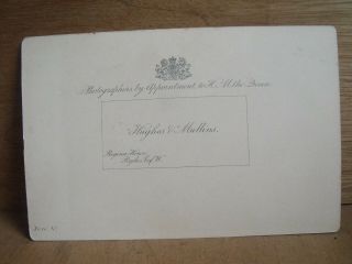 Cabinet Card Portrait Photo Royal Queen Victoria Hughes & Mullins Ryde IOW 2