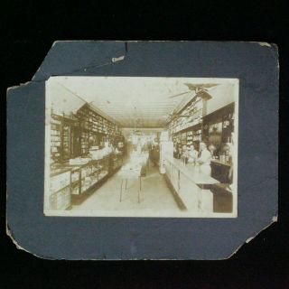 Antique Photo Of General Store In Cleburne Johnson County Texas Cabinet Photo