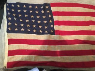 Rare Wwii Us 48 Star Flag 135 Cm X 85 Cm Double Sided