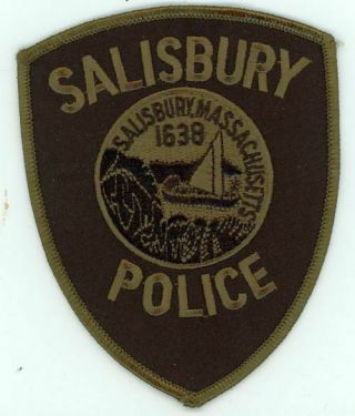 Salisbury Police Massachusetts Ma Subdued Swat Patch Sheriff