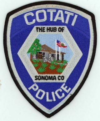Cotati Police California Ca Colorful Patch Sheriff