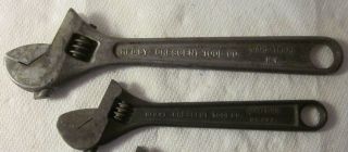 Vintage 2 Pc Crescent Adjustable Wrenches: 6 " & 8 ",  Jamestown,  N.  Y. ,  U.  S.  A.