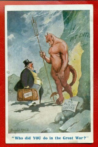 Heck Devil And Man Vintage Postcard 1892