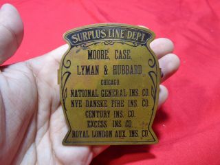 Vintage Antique Advertising Note Clip Holder Chas.  W.  Shonk Co.  Chicago,  U.  S.  A.