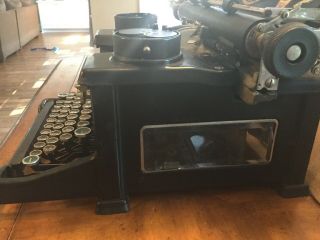 Antique Royal Typewriter w/ Bevel Glass Panels 4