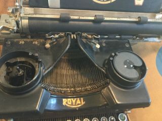Antique Royal Typewriter w/ Bevel Glass Panels 8