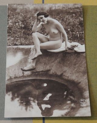 1920s Glamour Nude French Girl Reflection Rp Postcard Pc Paris 2i51 RisquÉ 25