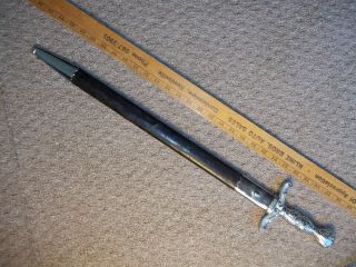 Antique Yorkist Rite Mason Lodge Sword Gladius Style W/green Man Dagger Machete