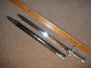 antique Yorkist Rite Mason lodge sword gladius style w/Green Man dagger machete 2