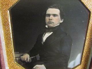 Young Victorian Gentleman Wearing A Cravat Daguerreotype Photograph