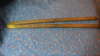 Antique Lufkin No.  881 Folding Rule Ruler 24 Inch Metal Wood