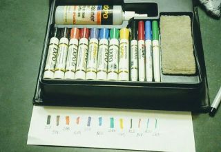 Sanford Expo Dry Erase Set Complete: Eraser Cleaner 12 Markers Vintage