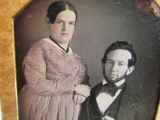 Husband & Wife With Dress Coloring Added Daguerreotype Photo By Plumb Gallery