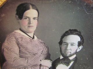 husband & wife with dress coloring added daguerreotype photo by Plumb Gallery 2