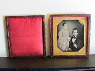 husband & wife with dress coloring added daguerreotype photo by Plumb Gallery 7