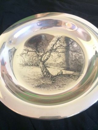 STERLING SILVER LIMITED EDITION JAMES WYETH,  1972,  PLATE,  