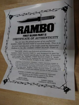 RAMBO First Blood Part II Knife UC - RB2 1989 United Cutlery 4