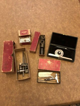 Vintage Starrett Tools,  Micrometer Depth Gage,  Surface Gage,  Giant Jack Screws