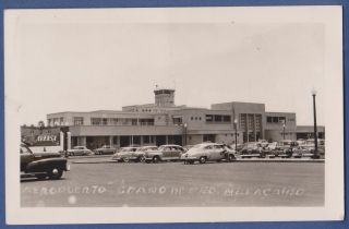 Grano De Oro Maracaibo Airport Venezuela Real Photo Postcard & Stamp 1955