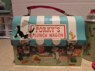 PORKY ' S LUNCH WAGON DOME LUNCH BOX WITH THERMOS - 1959 - 2