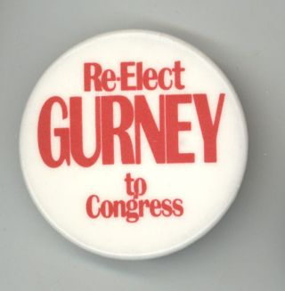 Edward Gurney Florida Fl Congress Us House Political Pinback Button Pin Badge