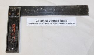 Vintage 8” Stanley No.  12 Type 2 Improved Try Square - Tool / $6 To Ship / Nr