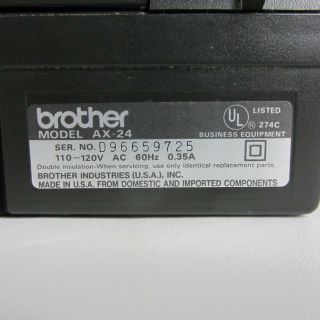 Brother AX - 24 Electronic Typewriter Word Spell 7