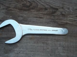 Speciality Tool Armstrong Armalloy 1 & 3/4 " Open End Wrench 1256 Chrome