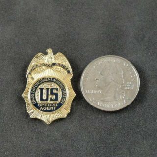 DEA Justice Special Federal Agent Mini Badge Retractable ID Card Holder Reel g 3